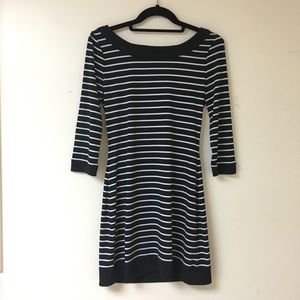 WHBM Black and White Striped Dress/Tunic